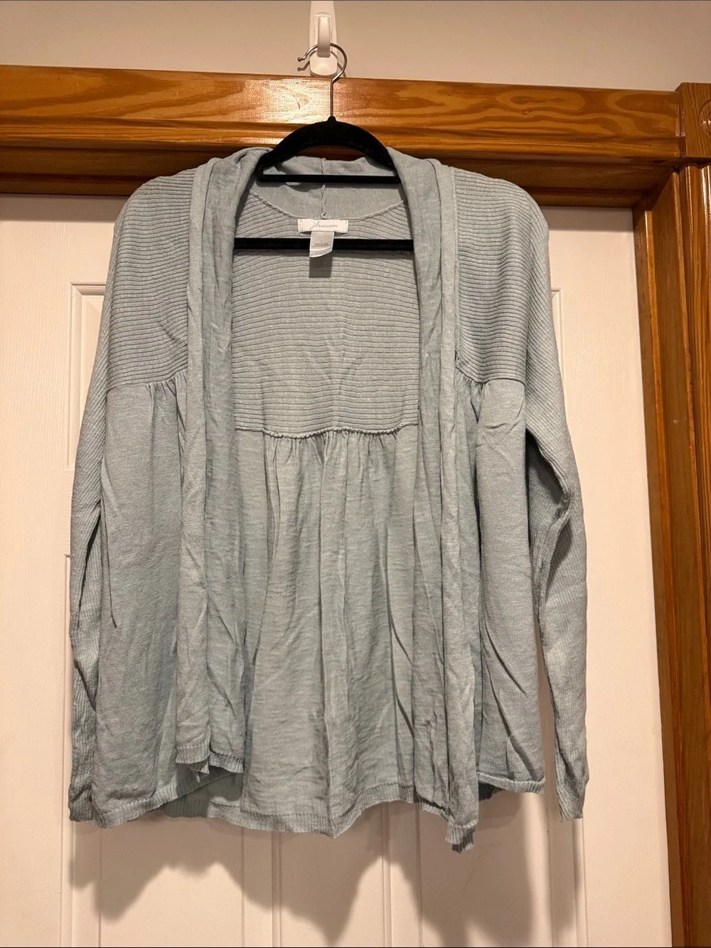 JH Collectibles Light Blue Hooded Open-Front Cardigan